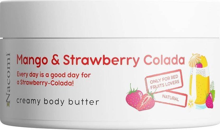 Nacomi Kremowe masło do ciała o zapachu mango i truskawcolady 100ml