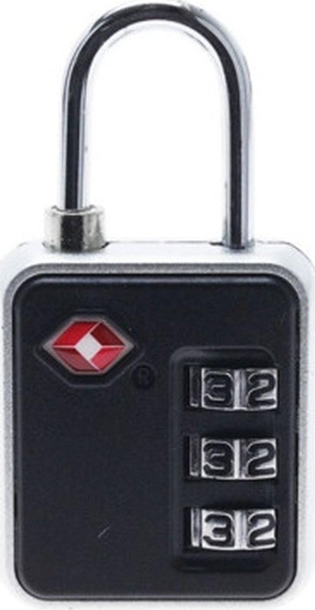 KŁÓDK NA SZYF DO WALIZKI TORBY - CZARNY