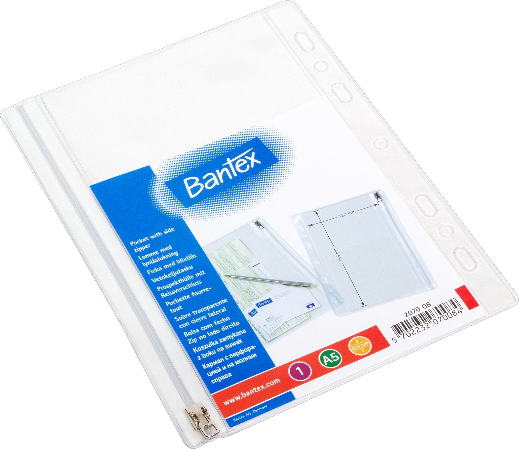 Bantex Koszulka z suwakiem A5 10 szt.