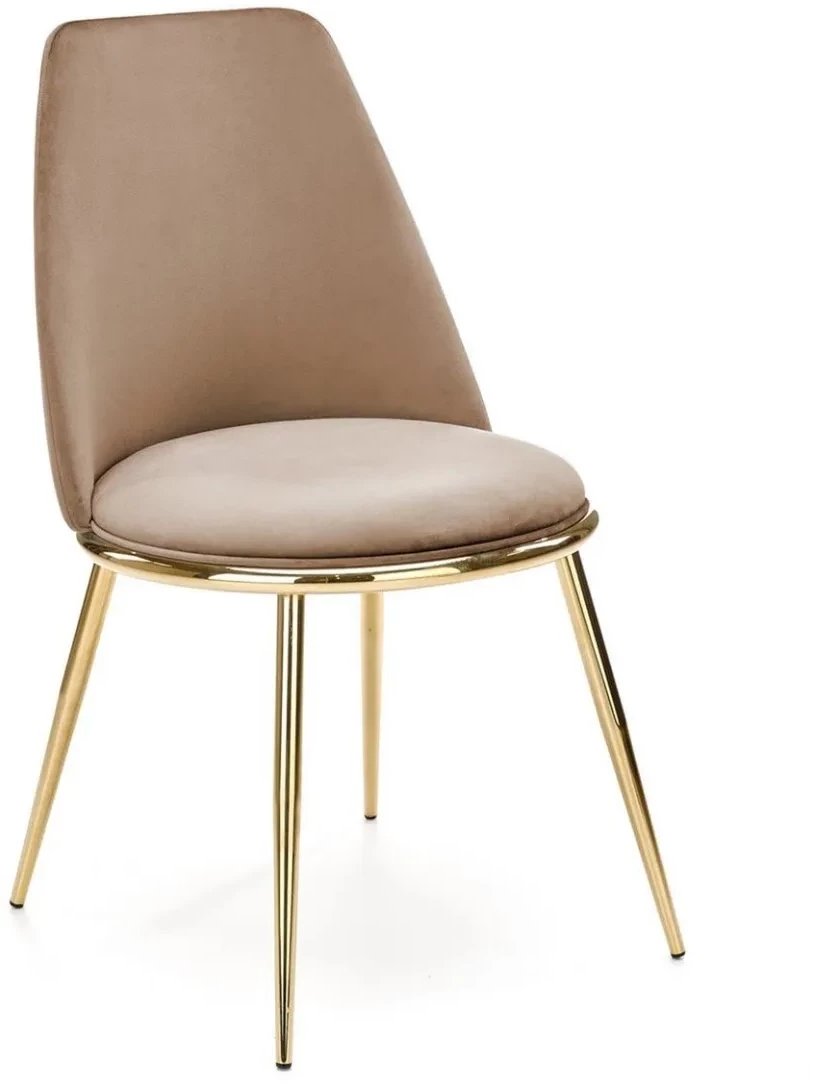 Krzesło tapicerowane K460 VELVET beżowe HALMAR