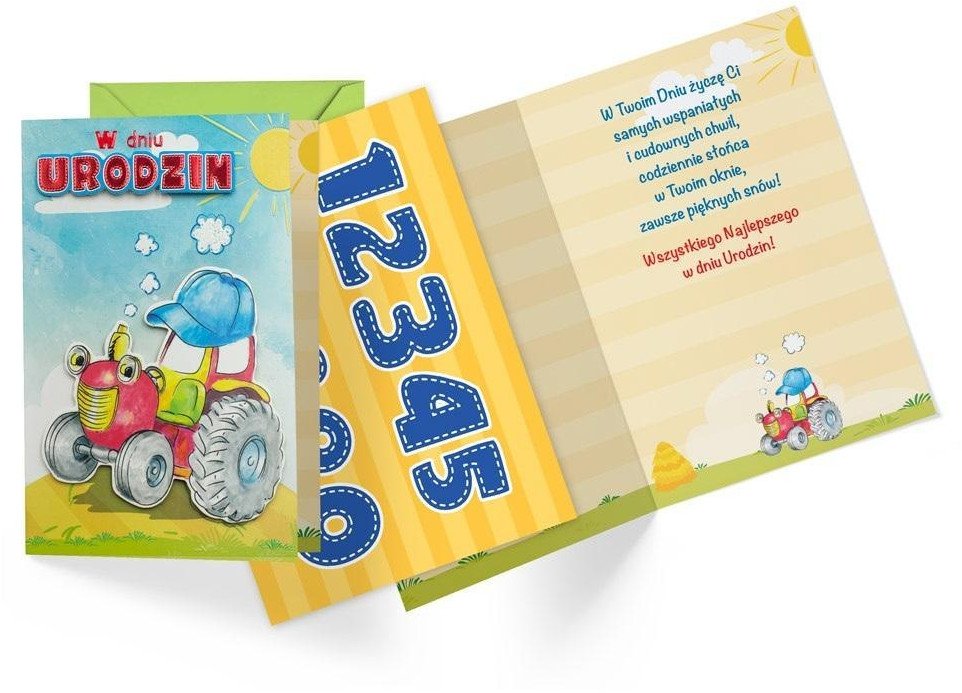 Karnet B6 Urodziny dziecięce (wymienne cyfry)