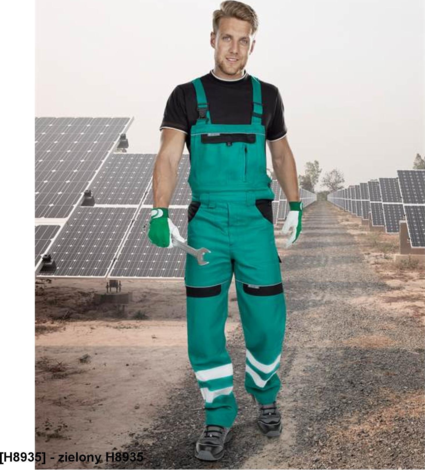 Ardon OGRODNICZKI Z PASAMI ODBLASKOWYMI Ardon - COOL TREND 6 kieszeni, pasy i wypustki odblaskowe, - zielony H8935 46