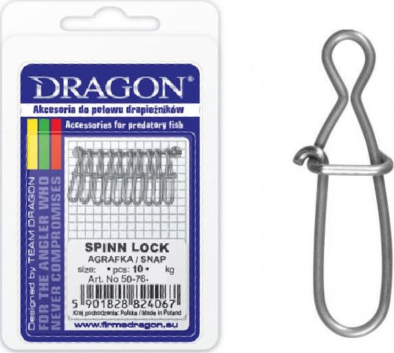 Dragon Fishing Agrafka Spinn Lock 6 10szt.