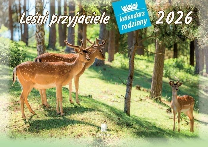 Kalendarz 2026 rodzinny Leśni przyjaciele
