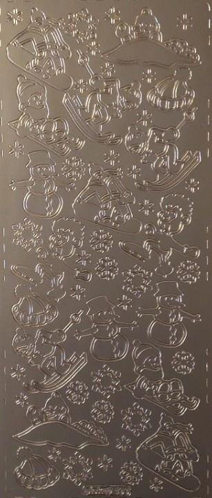 Stiker ażurowy 10x23cm srebrny