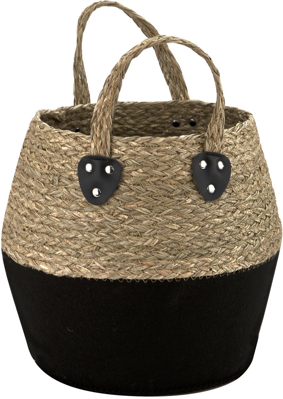 "Bali" kosz M 32x28x28 cm czarny Boho