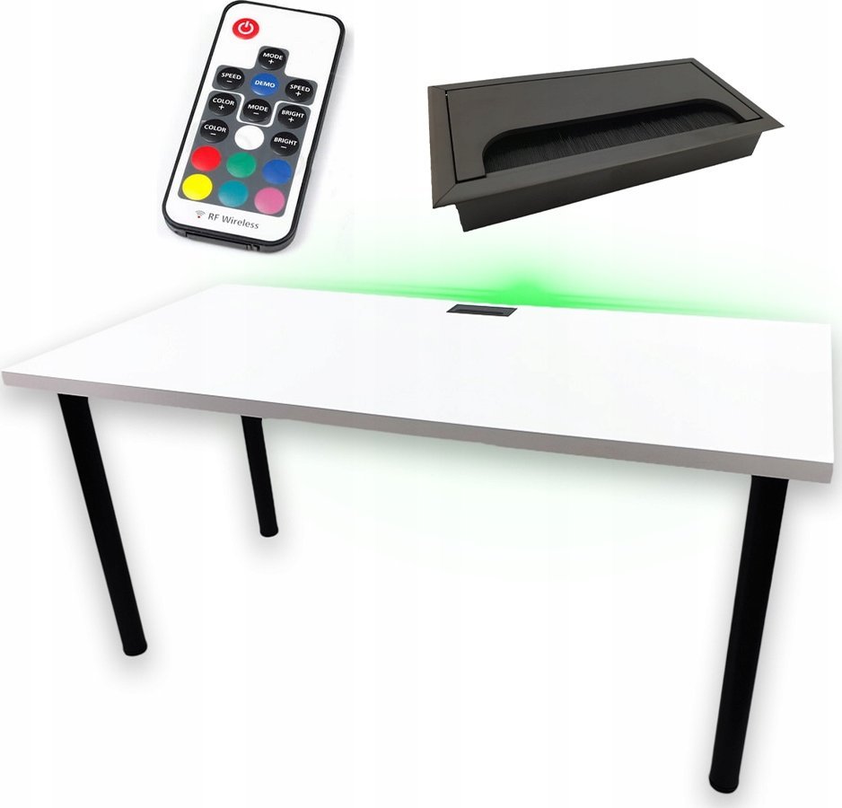 BIURKO GAMINGOWE BIAE LED PRZEPUST ST PRODUCENT
