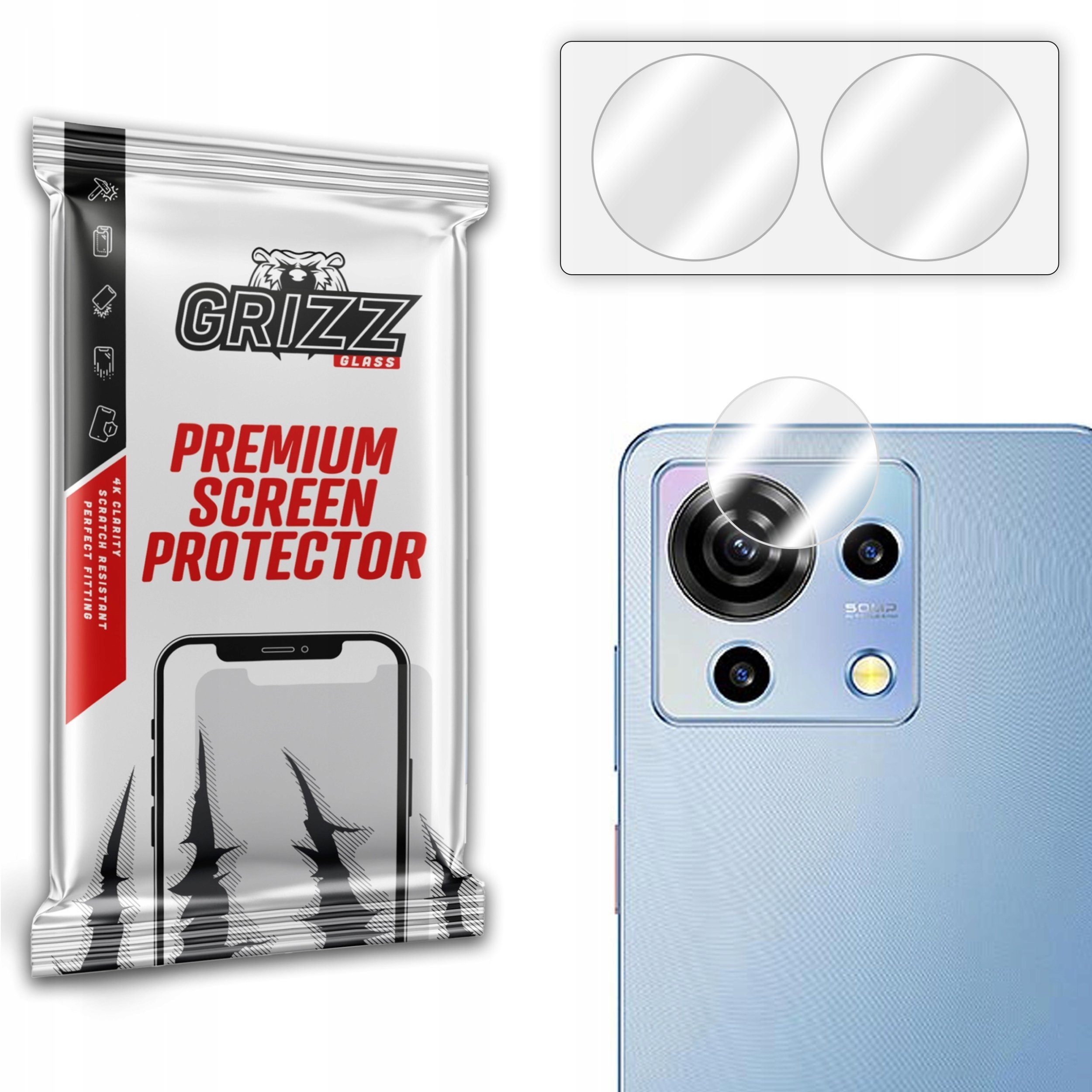 Szkło na aparat GrizzGlass HybridGlass Camera do ZTE Blade V50 Vita