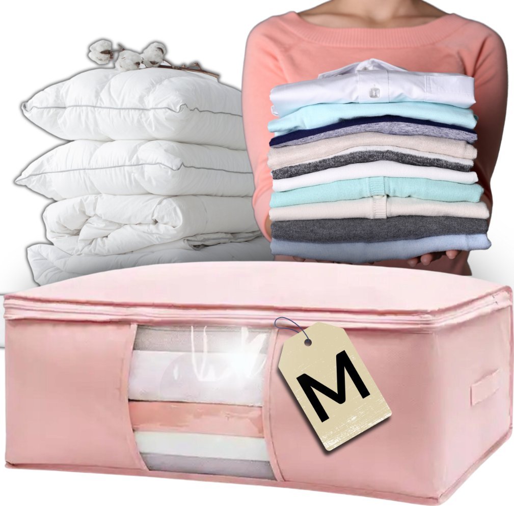 Iteams4Now Pokrowiec na pościel pod łóżko pojemnik na ubrania torba miękki różowy M