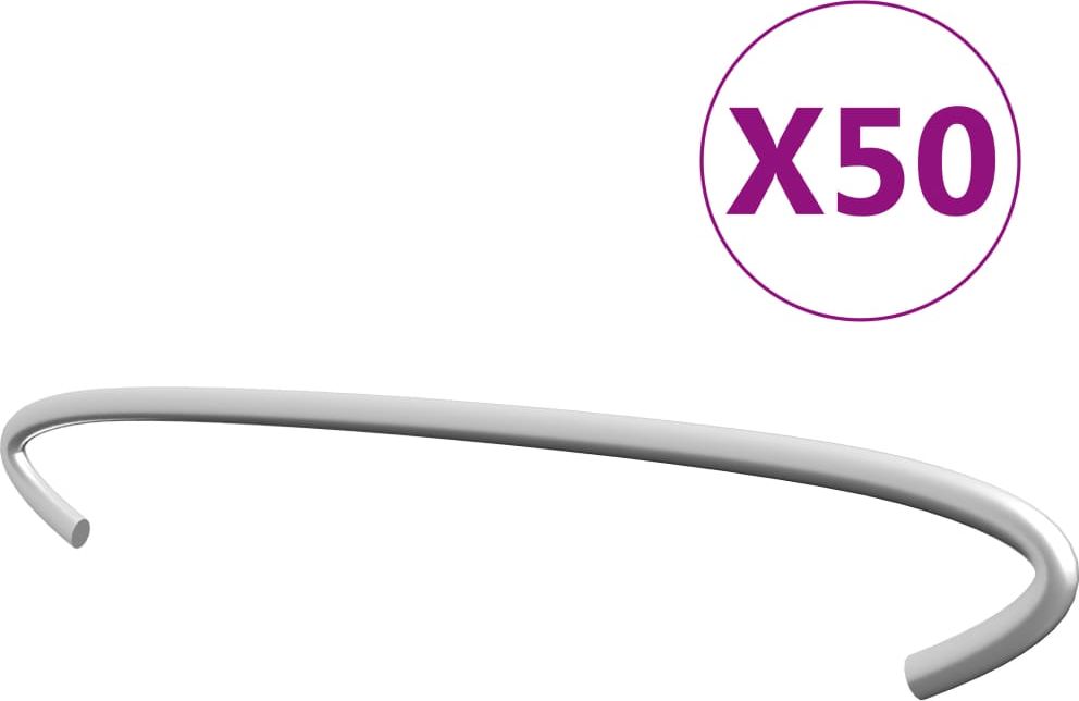 vidaXL Stężenia do gabionów, 50 szt., galwanizowana stal, 20 cm