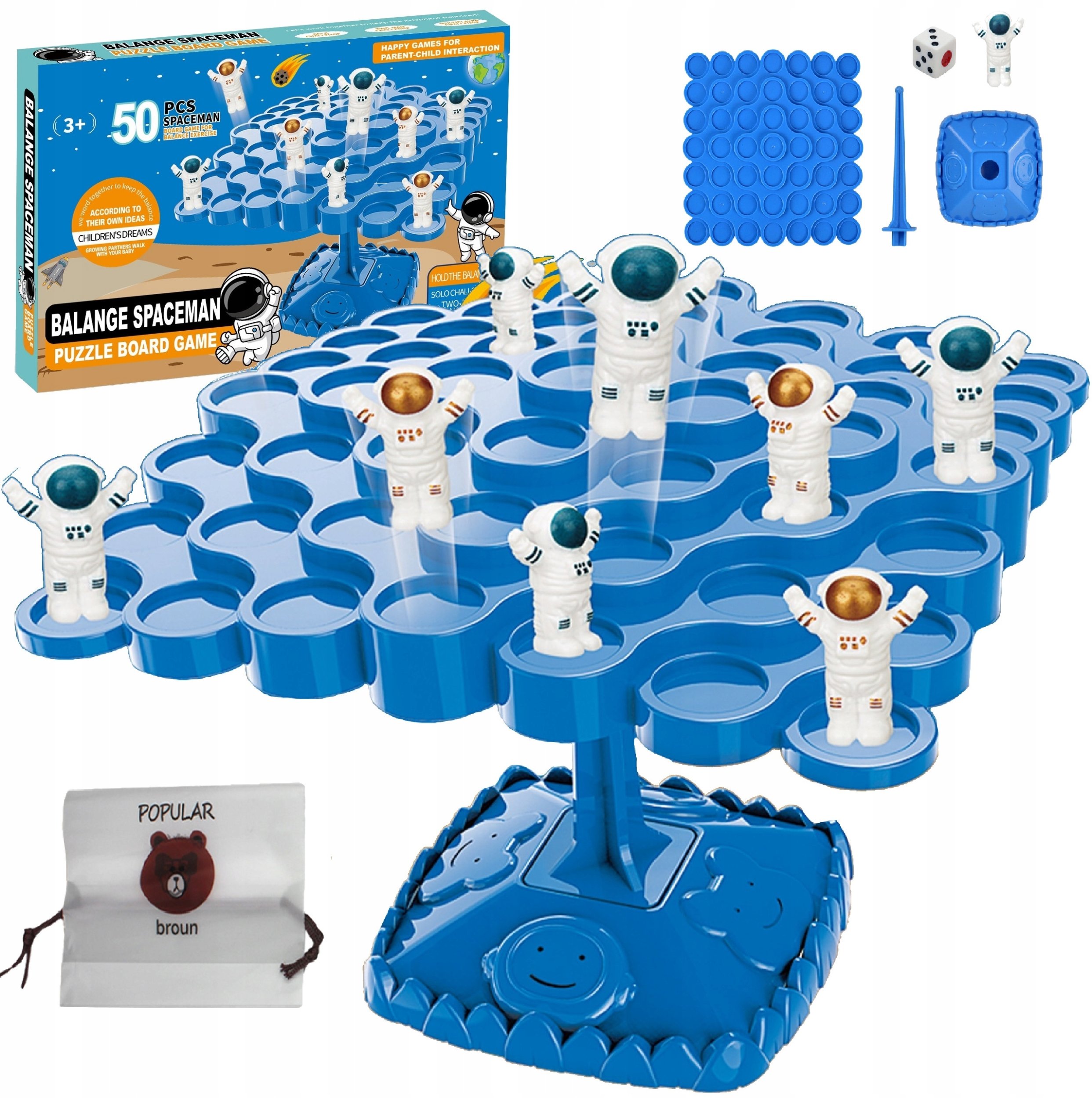 Gra zręcznościowa balansujący skaczący astronauta kosmos dla dzieci 95A