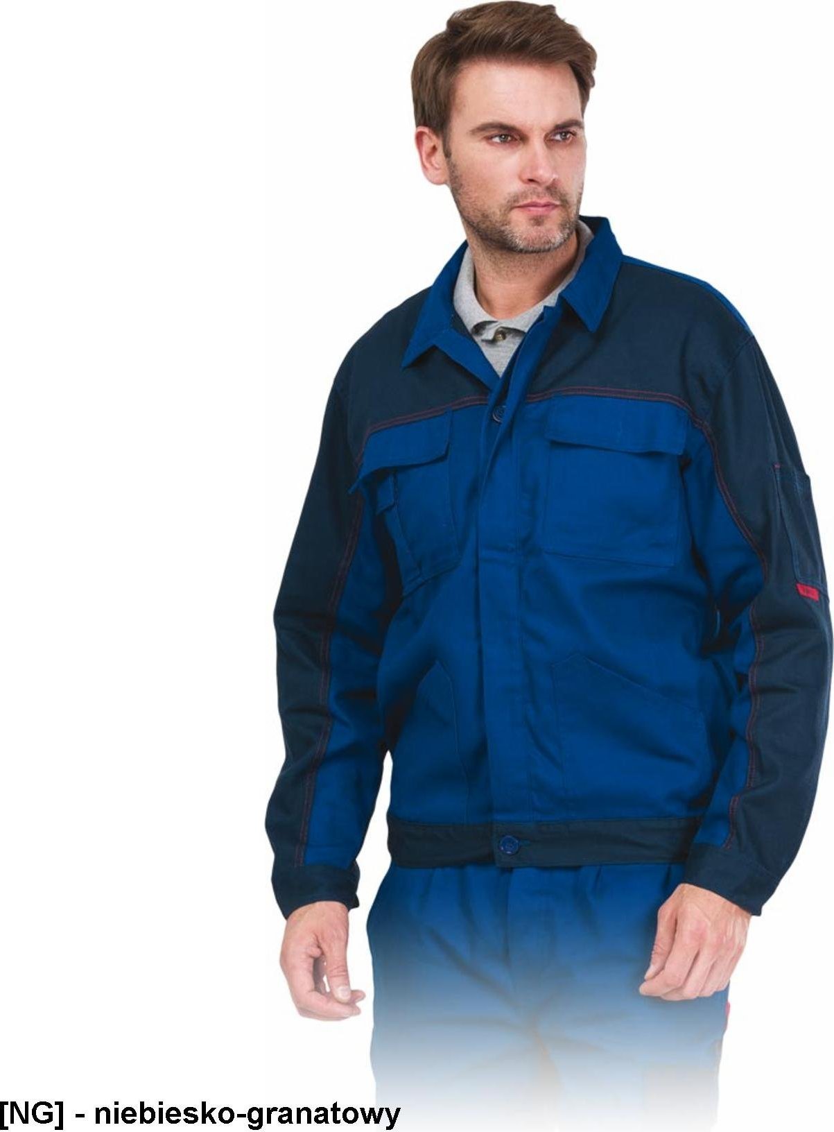 R.E.I.S. BOMULL-J - bluza ochronna 100% BAWEŁNY - 7 klolorów - ciemnoszaro-niebieski 3XL