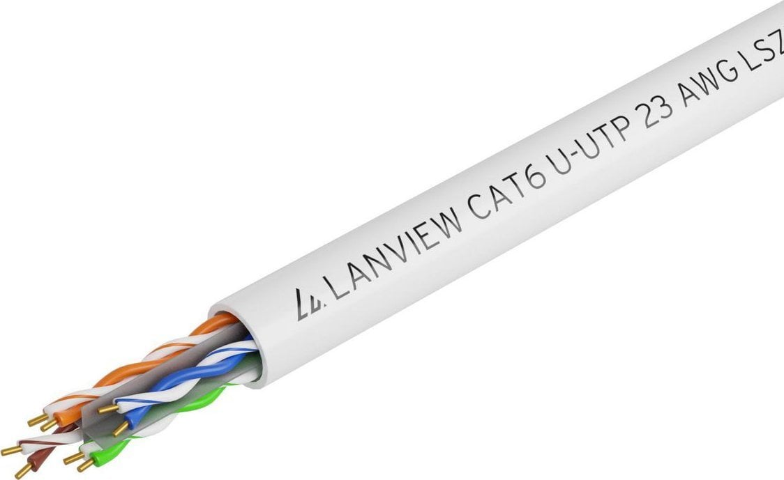 Lanview Lanview LVN122114 kabel sieciowy Biały 305 m Cat6 U/UTP (UTP)