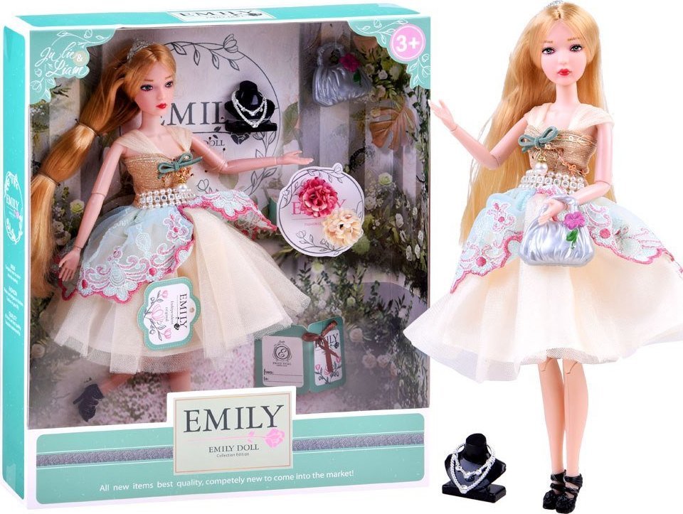 Jokomisiada Emily Lalka w koktajlowej sukni + torebka ZA3942