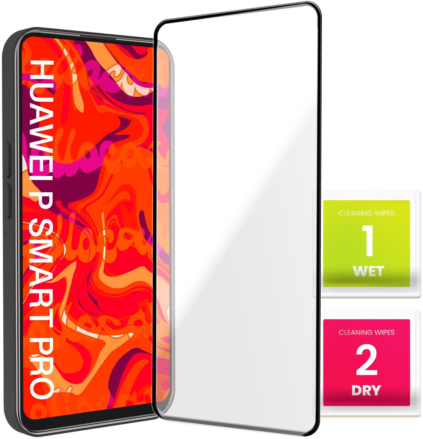 SZKŁO HARTOWANE DO HUAWEI P SMART PRO PEŁNE NA CAŁY EKRAN SZKIEŁKO OCHRONNE