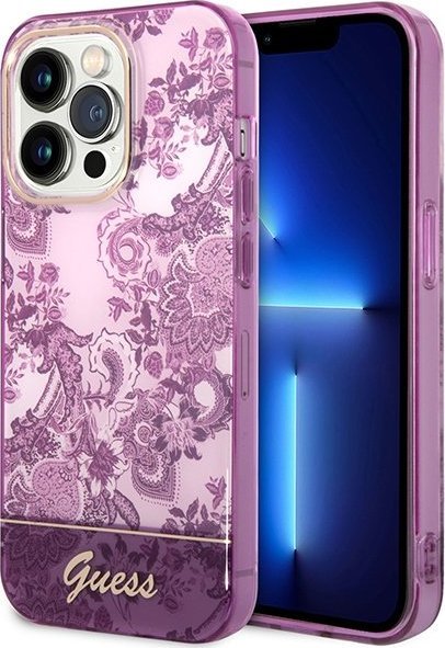 Guess Etui Guess GUHCP14XHGPLHF Apple iPhone 14 Pro Max fuksja/fuschia hardcase Porcelain Collection