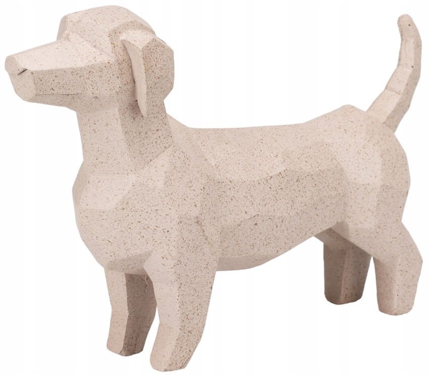 Figurka dekoracyjna psa 14x21cm Nowoczesny design geometryczny styl