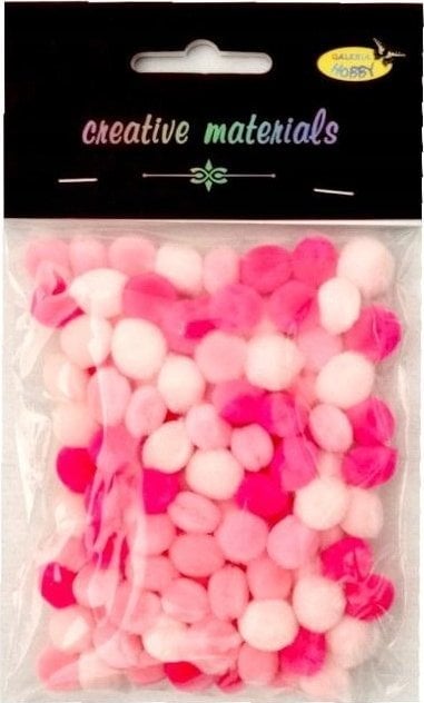 Titanum Pompony akrylowe różowa 10mm 100szt