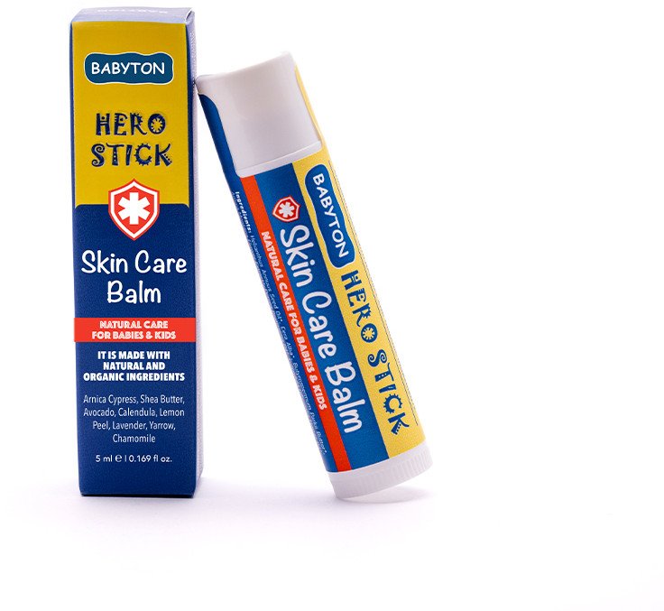 Babyton, Balsam do pielęgnacji skóry w sztyfcie, bezpieczny od narodzin, Hero Stick, 5 ml