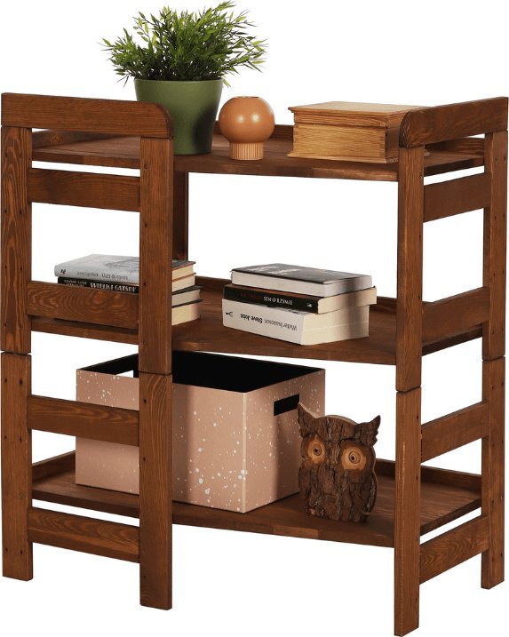 Wamar-Sosenka Regał Modułowy Wewnętrzny 82,4x72x44,8cm 3 Półki BERDO Brązowy Olejowany Drewno sosnowe RR2_NW1X072_0_R0_F1 / Wamar-Sosenka