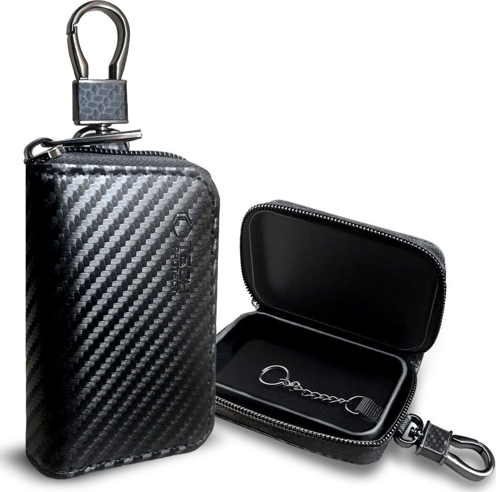 KLATKA FARADAYA TECH-PROTECT KLR300 POUCH KEYLESS RFID SIGNAL BLOCKER CASE CARBON