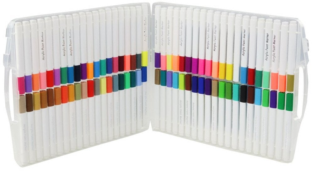 Zestaw Pisaków Markerów Akrelowych W Organizerze 80szt.