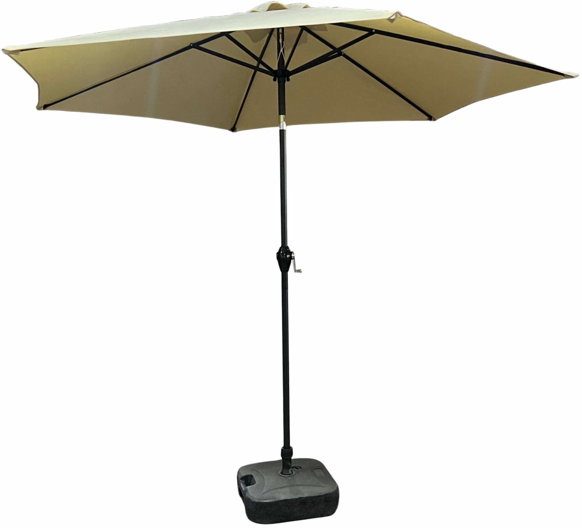 Fancy Garden Parasol ogrodowy ORIENT 235x270x270 łamany regulowany z korbką beżowy