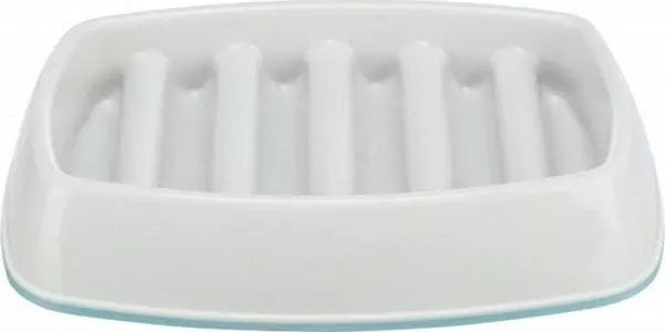 Trixie Slow Feeding, miska, dla kota, szara, plastik/TPR, 0,25 l/21 × 14 cm,, spowalniająca jedzenie
