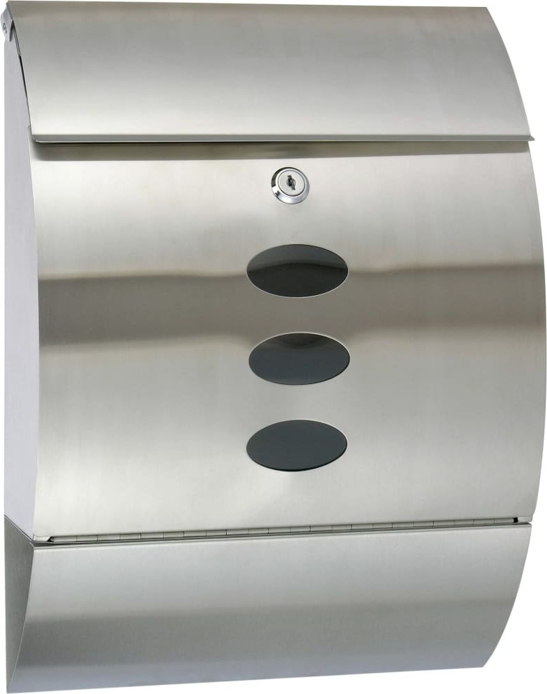 HI HI Skrzynka na listy, stal nierdzewna, 30x12x40 cm