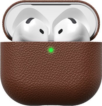KeyBudz Artisan Series Leather Case - skórzane etui ochronne do AirPods 4 gen.(natural brown)
