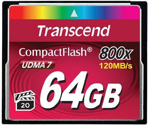 Karta Transcend 800x Compact Flash 64 GB (TS64GCF800)