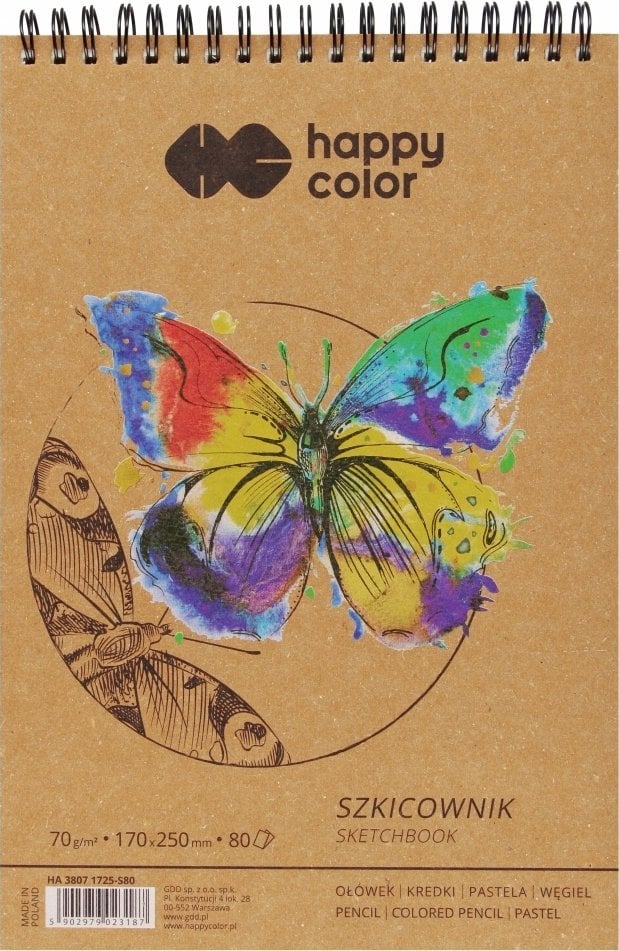 Happy Color Szkicownik na spirali 170x250mm 80K HAPPY COLOR
