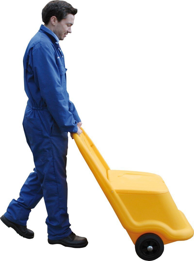 Topserw Mobilny pojemnik UNIKART na materiały sypkie, pojemność 75 l (kolor żółty)