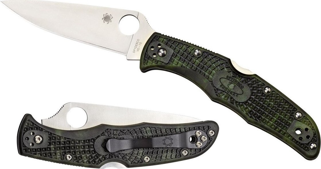 Spyderco Spyderco ENDURA 4 FRN ZOME GREEN FLAT C10ZFPGR