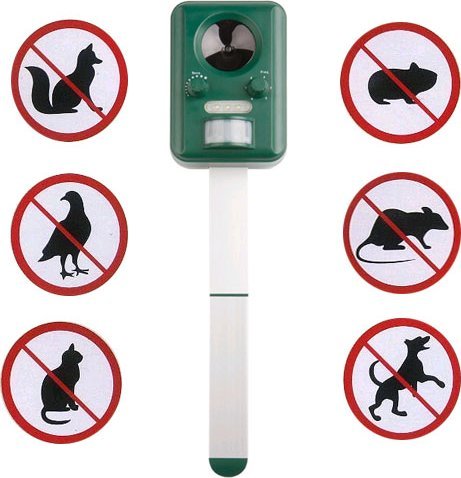 Garden King Elektroniczny solarny odstraszacz zwierząt z czujnikiem ruchu na kuny, lisy