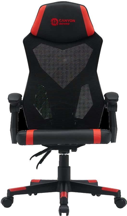 CANYON Fotel gamingowy Flow MCH01 Mesh Czarno - Czerwony
