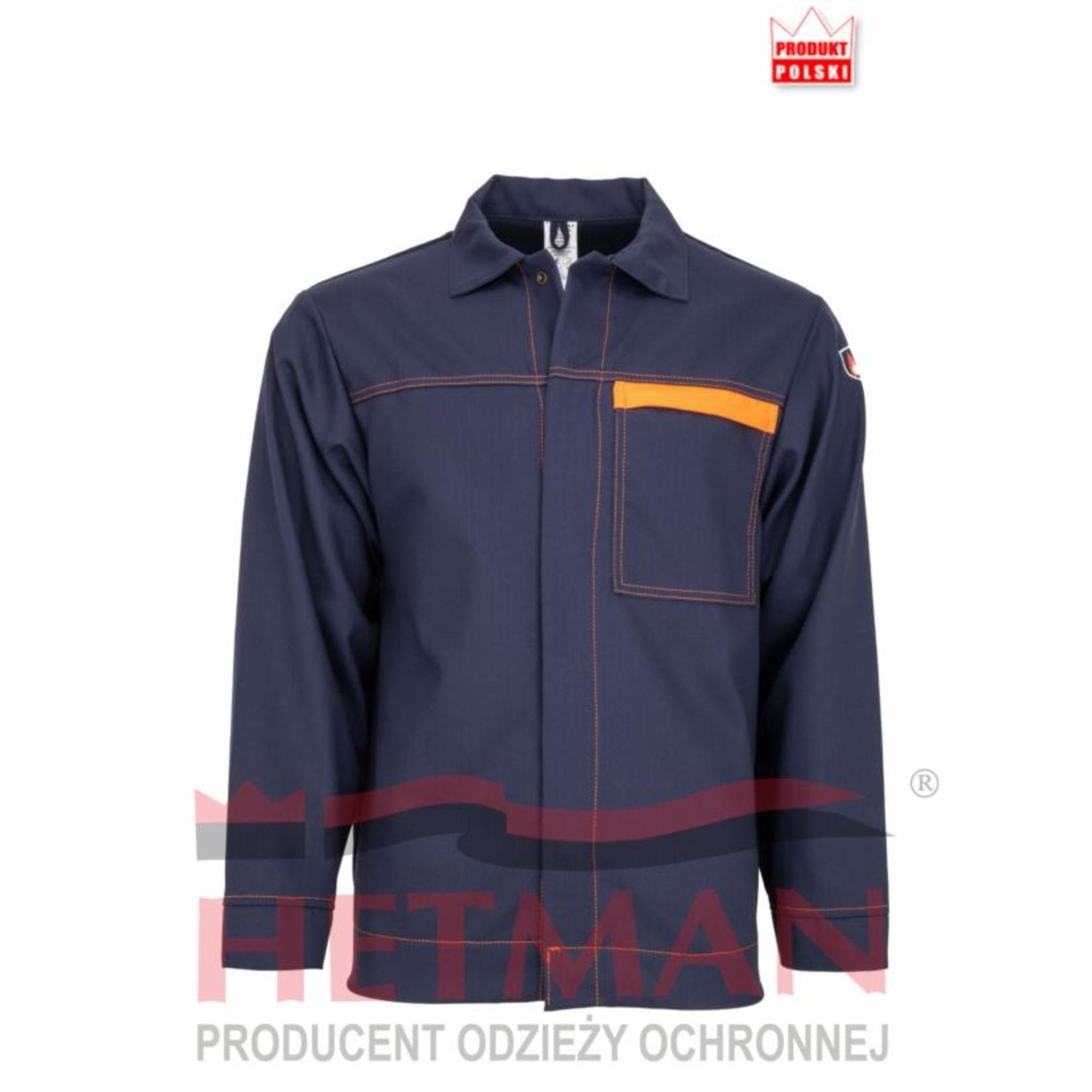 Bluza trudnozapalna antyelektrostatyczna spawacz elektyk bawełna carbon 330g/m2 polska granat pomarańcz PAN SPAWALNIK ANTISTATIC AW - 10 rozmiarów LC