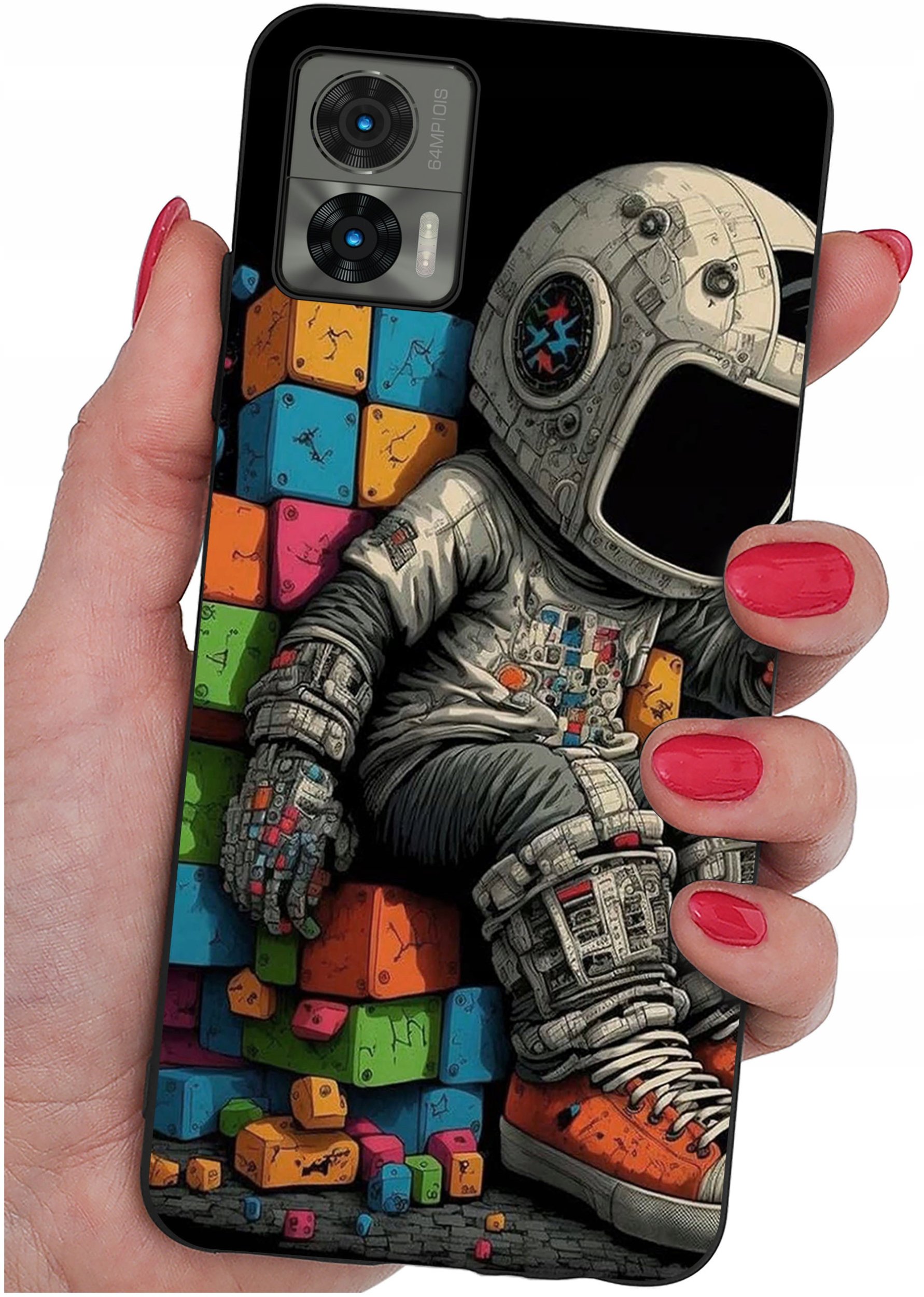 Etui do Motorola Moto Edge 30 Neo WZORY |SILIKONOWE MATT CASE + SZKŁO 9H