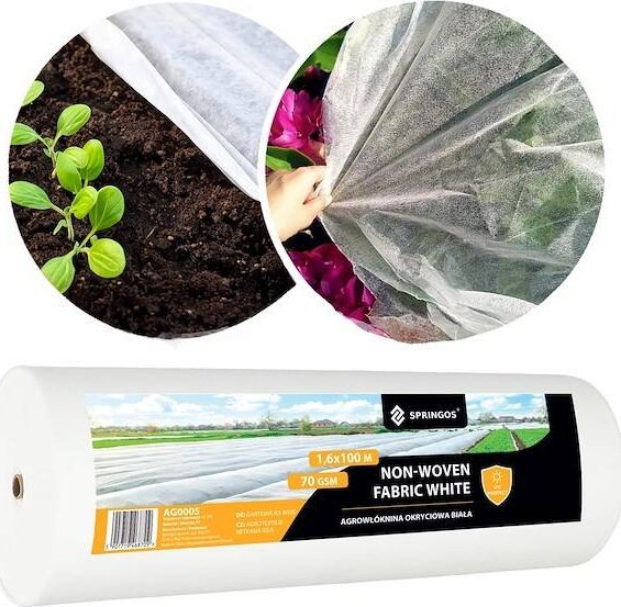 Springos Agrowłóknina zimowa 70g/m2 otulina gruba 100x1,6m biała UNIWERSALNY