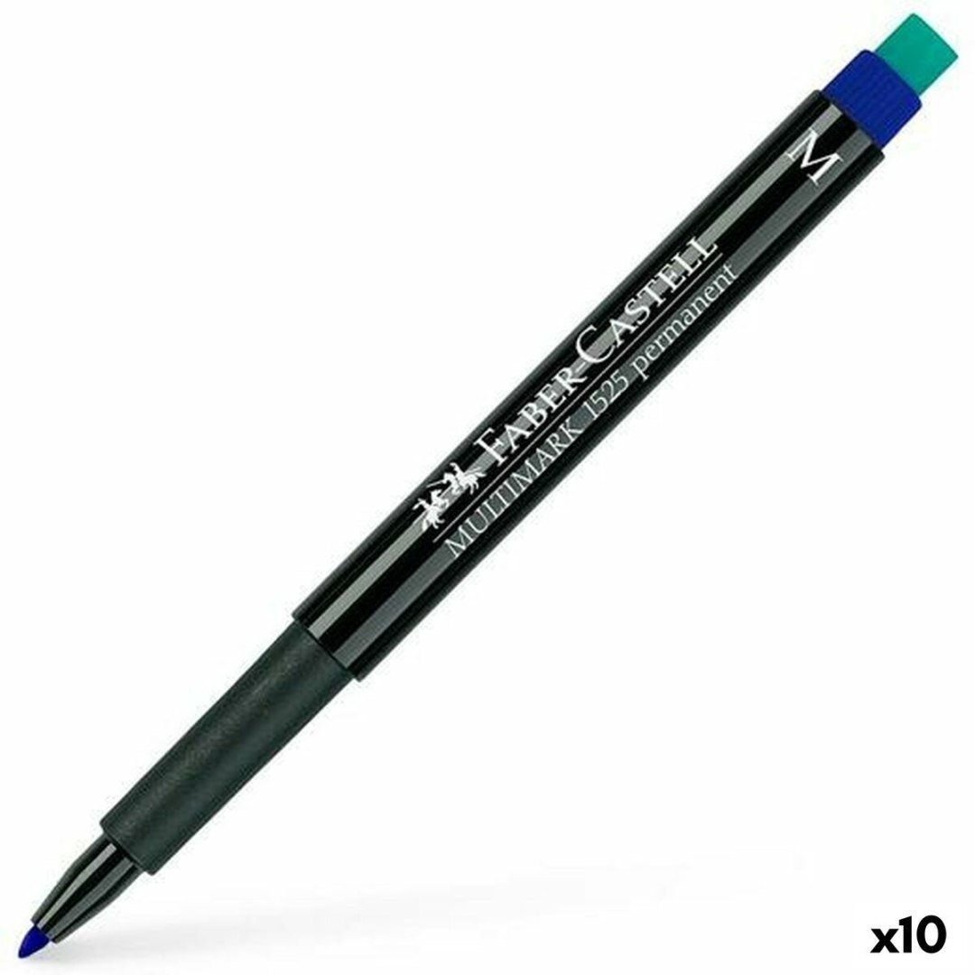 Marker permanentny Faber-Castell Multimark 1523 M Niebieski (10 Sztuk)