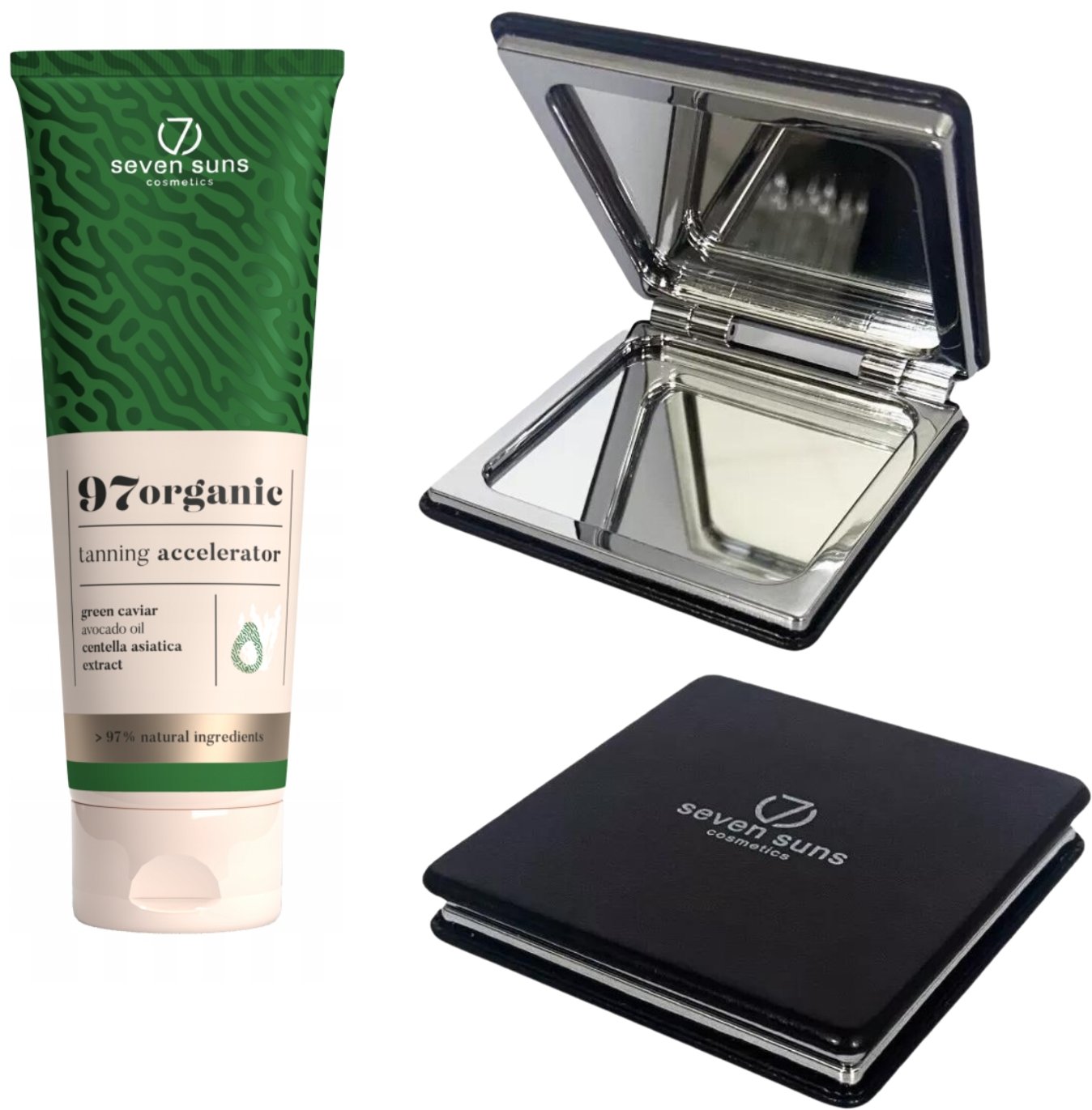 7suns 97organic Naturalny Przyspieszacz Opalania + Podwójne Lusterko Gratis