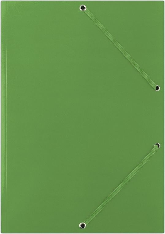 Donau Teczka z gumką DONAU, karton, A4, 400gsm, 3-skrz., zielona