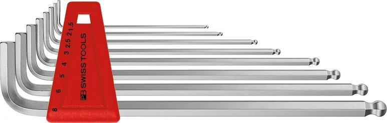 Stahlwille Zestaw kluczy trzpieniowych imbus kąt. w uchwycie z tworzy. sztuczne. 9-częściowy, 1,5-10mm Wera końcówka kulista PB Swiss Tools
