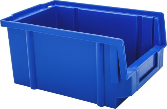 Magazynuj Pojemnik plastikowy, warsztatowy, Wym: 199x135x100mm (kolor niebieski)
