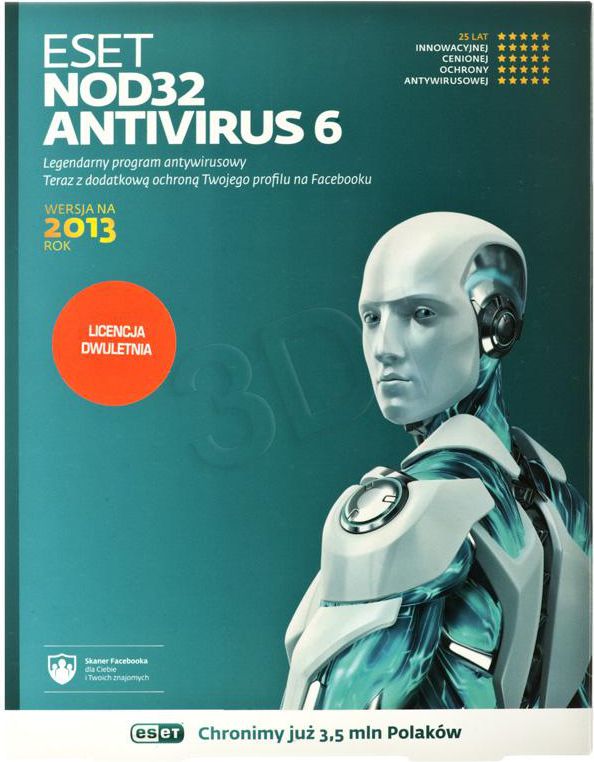 ESET NOD32 Antyvirus na 1 urządzenie na 24 miesiące (NOD321/24)