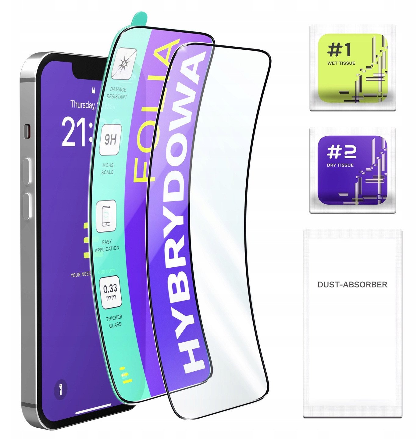 2-PAK Szkło Hybrydowe Do Samsung Galaxy S25 Plus / S25 Edge (9H, 5D)