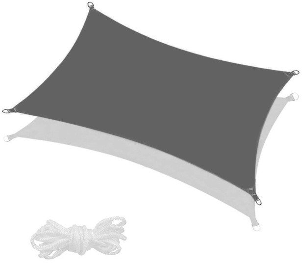 Żagiel przeciwsłoneczny 4x3 m prostokątny ogrodowy grafitowy UNIWERSALNY