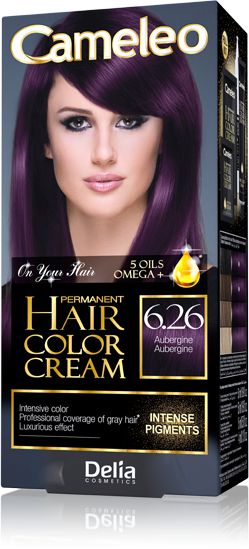 Delia Cameleo HCC Farba permanentna Omega+ nr 6.26 Aubergine 1op