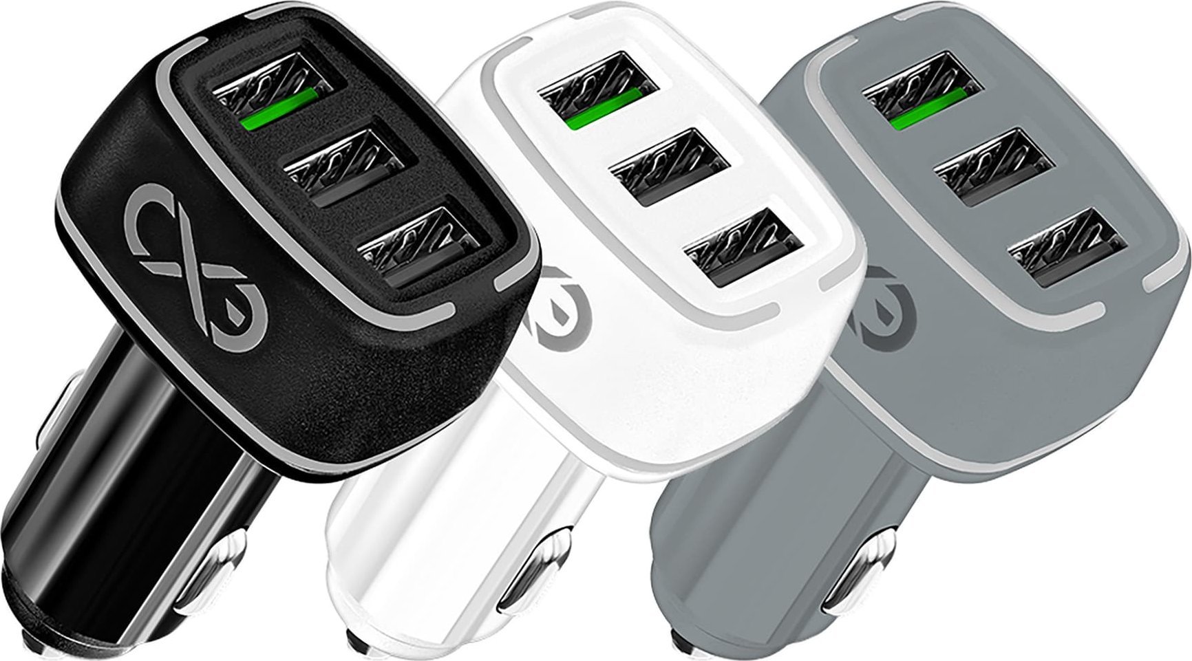 Ładowarka Orno EXC Mobile ładowarka samochodowa LIGHT, 3xUSB, 33W, kolor mix