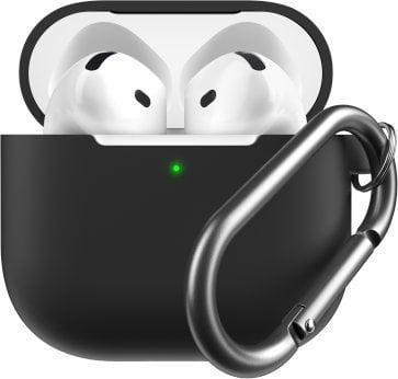 KeyBudz Elevate Keychain - silikonowe etui ochronne do AirPods 4 gen. (black)